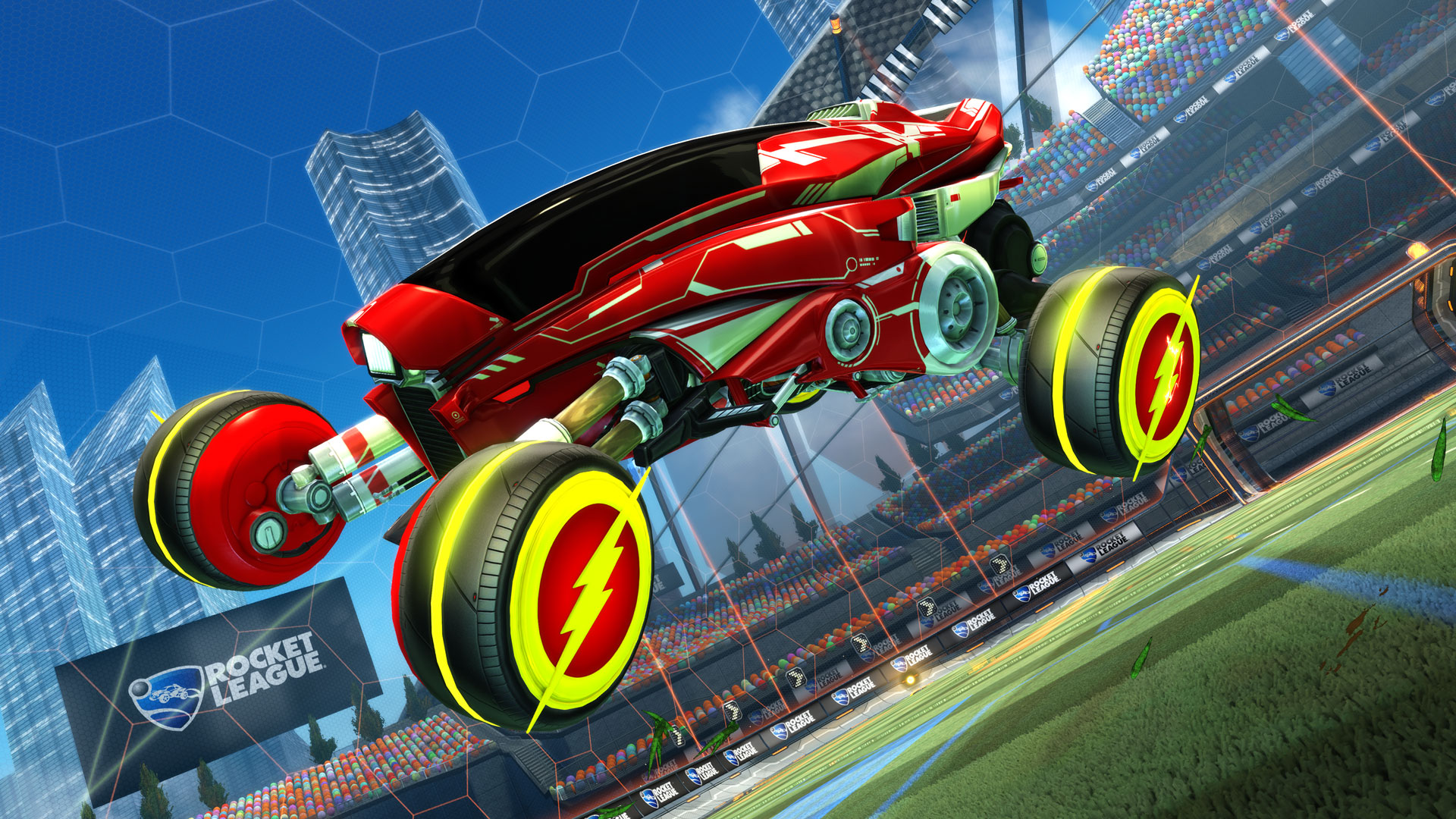 Immagine pubblicata in relazione al seguente contenuto: Data di lancio, screenshots e prezzo del DLC DC Super Heroes di Rocket League | Nome immagine: news27917_DC-Super-Heroes-Rocket-League-Screenshot_3.jpg