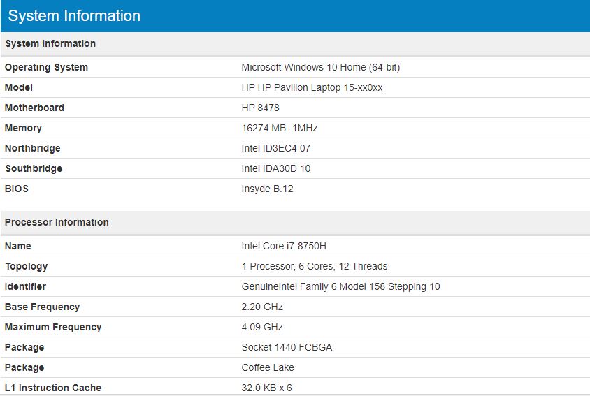Media asset in full size related to 3dfxzone.it news item entitled as follows: Il processore non annunciato Coffee Lake Core i7-8750H testato con Geekbench | Image Name: news27937_Intel-Coffee-Lake-Core-i7-8750H_1.jpg