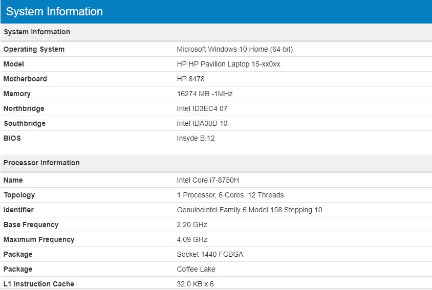 Immagine pubblicata in relazione al seguente contenuto: Il processore non annunciato Coffee Lake Core i7-8750H testato con Geekbench | Nome immagine: news27937_Intel-Coffee-Lake-Core-i7-8750H_1.jpg