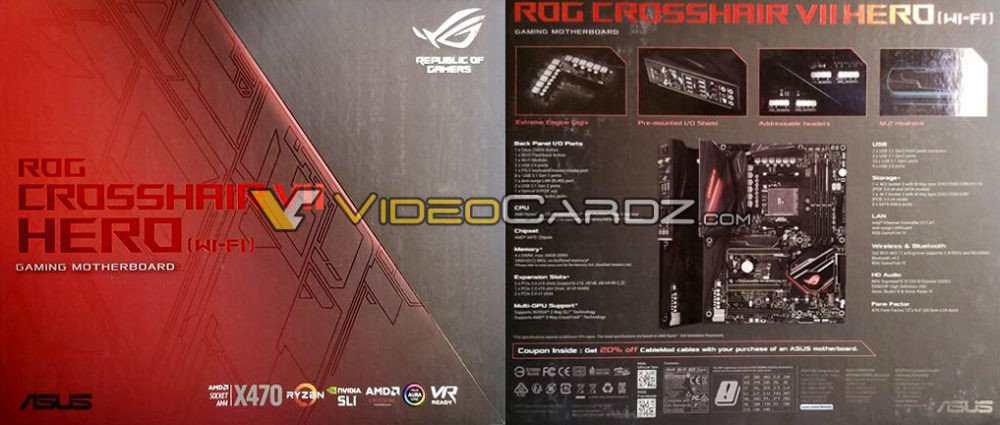Media asset in full size related to 3dfxzone.it news item entitled as follows: Foto della motherboard ASUS ROG Crosshair VII X470 per CPU Ryzen 2000 | Image Name: news28085_ASUS-ROG-Crosshair-VII-X470_3.jpg