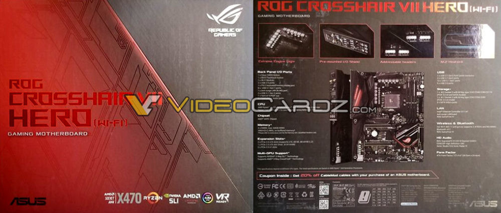 Immagine pubblicata in relazione al seguente contenuto: Foto della motherboard ASUS ROG Crosshair VII X470 per CPU Ryzen 2000 | Nome immagine: news28085_ASUS-ROG-Crosshair-VII-X470_3.jpg