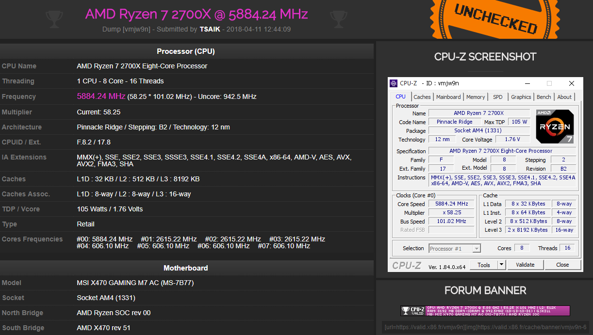 Immagine pubblicata in relazione al seguente contenuto: I processori Ryzen 7 2700X e Ryzen 5 2600X spinti fino a 5884.24MHz e 5882.97MHz | Nome immagine: news28138_AMD-Ryzen-2000_1.png