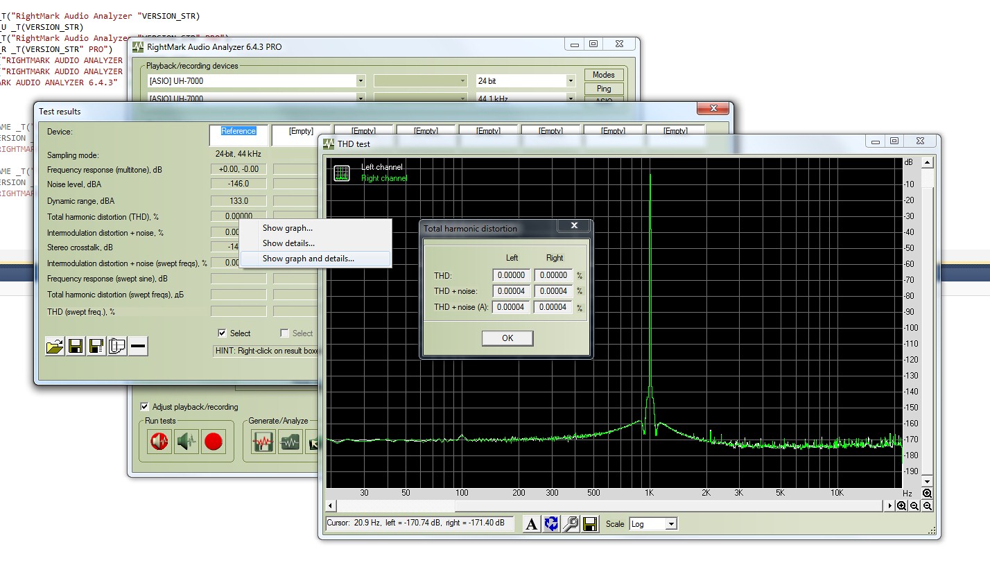 Immagine pubblicata in relazione al seguente contenuto: Audio Testing & Benchmark Utilities: RightMark Audio Analyzer 6.4.3 | Nome immagine: news28140_RightMark-Audio-Analyzer-Screenshot_1.jpg