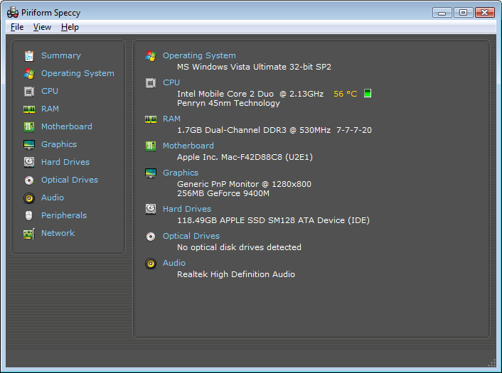 Media asset in full size related to 3dfxzone.it news item entitled as follows: Free Hardware & Software Information Utilities: Speccy 1.32.740 | Image Name: news28230_Speccy-Screenshot_1.png