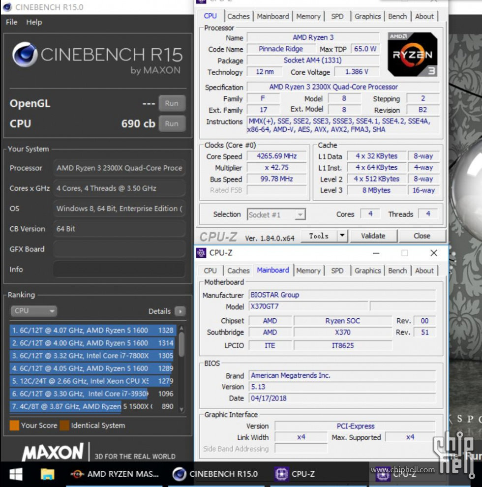 Media asset in full size related to 3dfxzone.it news item entitled as follows: Primi benchmark leaked del processore Zen+ quad-core Ryzen 3 2300X di AMD | Image Name: news28407_AMD-Ryzen-3-2300X-Benchmark_3.jpg