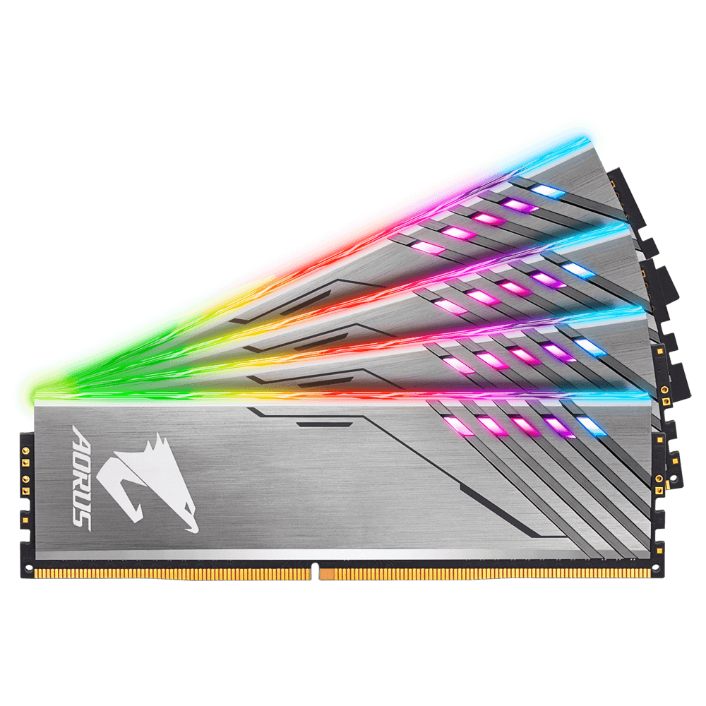 Immagine pubblicata in relazione al seguente contenuto: GIGABYTE avvia le spedizioni della memoria RAM DDR4 Aorus RGB | Nome immagine: news28428_GIGABYTE-Aorus-RGB-DDR4_1.png