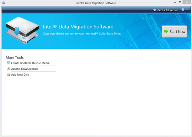 Immagine pubblicata in relazione al seguente contenuto: Spostare OS e dati da un HDD a un SSD con Intel Data Migration Software 3.2 | Nome immagine: news28461_Intel-Data-Migration-Software-Screenshot_1.jpg