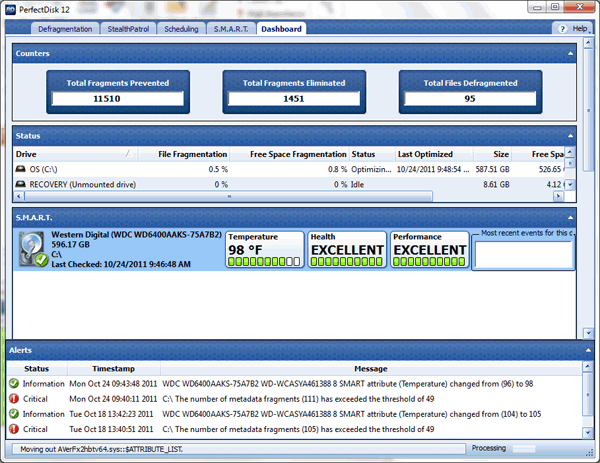 Immagine pubblicata in relazione al seguente contenuto: HDD Tweaking & Tuning Utilities: PerfectDisk Professional 14.0 build 893 | Nome immagine: news28489_PerfectDisk-Screenshot_2.gif