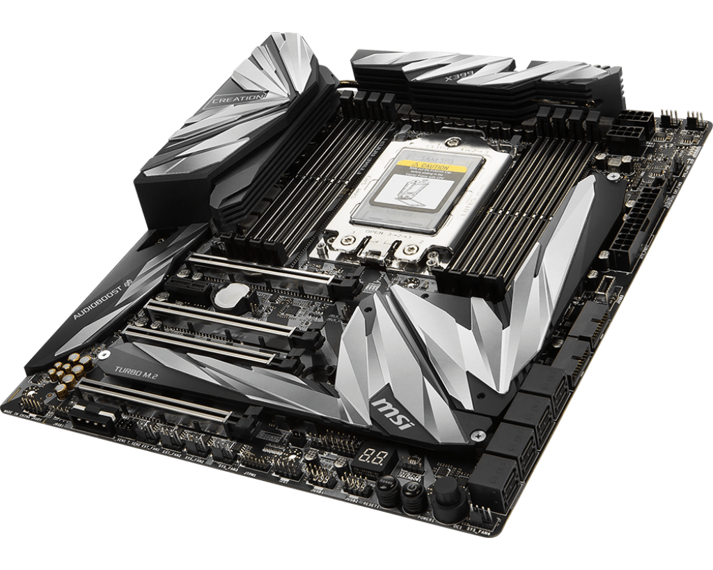 Immagine pubblicata in relazione al seguente contenuto: MSI annuncia la motherboard MEG X399 CREATION per CPU Ryzen Threadripper | Nome immagine: news28550_MSI-MEG-X399-CREATION_3.png