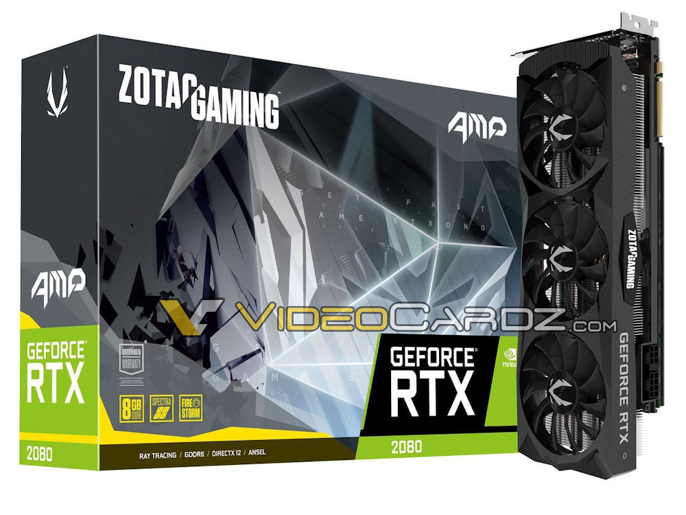 Immagine pubblicata in relazione al seguente contenuto: Foto delle GeForce RTX 2080 Ti Gaming AMP e RTX 2080 Gaming AMP di ZOTAC | Nome immagine: news28588_ZOTAC-GeForce-RTX-2080-Gaming-AMP_1.jpg