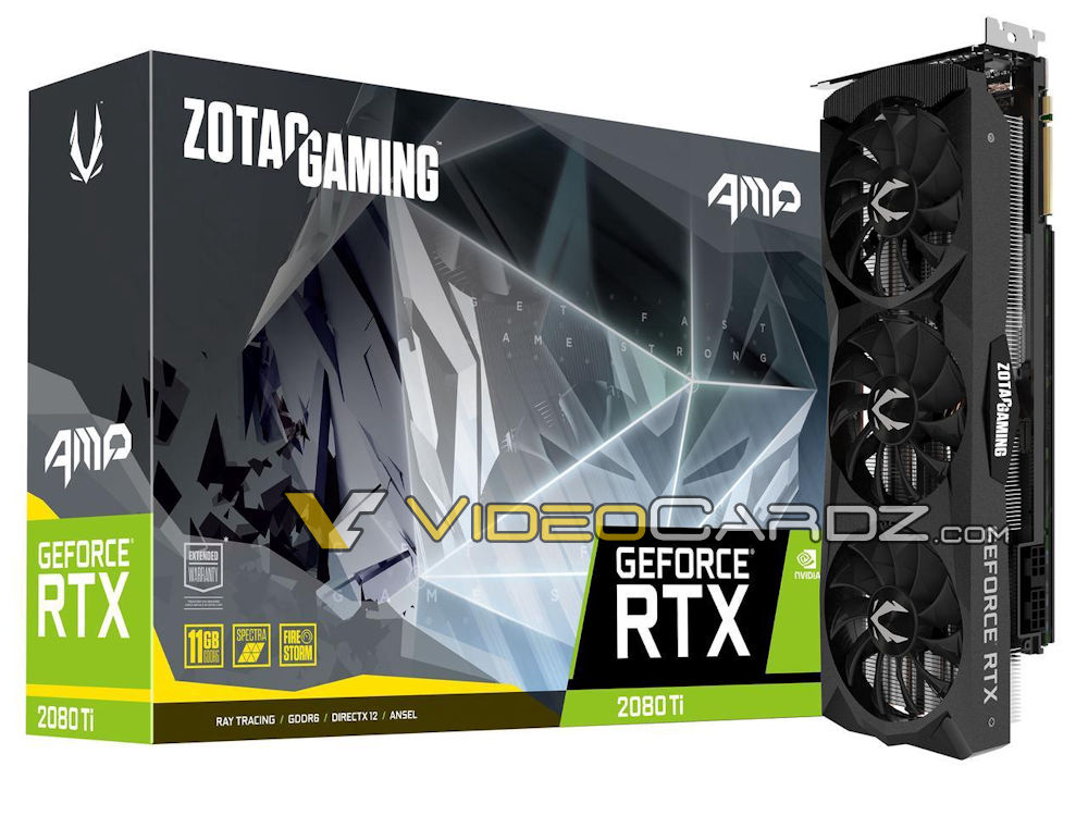 Media asset in full size related to 3dfxzone.it news item entitled as follows: Foto delle GeForce RTX 2080 Ti Gaming AMP e RTX 2080 Gaming AMP di ZOTAC | Image Name: news28588_ZOTAC-GeForce-RTX-2080-Gaming-AMP_2.jpg