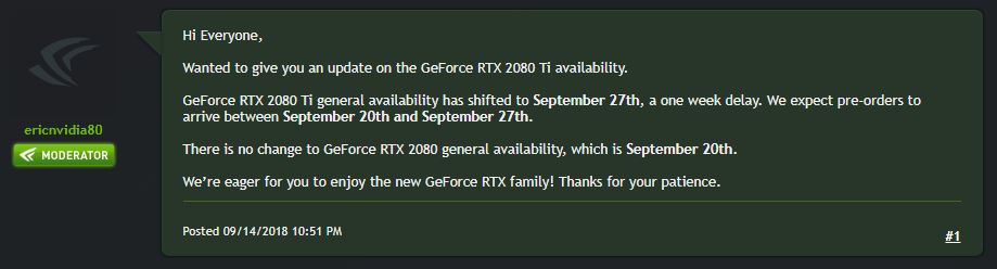 Immagine pubblicata in relazione al seguente contenuto: Slitta leggermente la commercializzazione delle GeForce RTX 2080 Ti di NVIDIA | Nome immagine: news28719_GeForce-RTX-2080-Ti_1.jpg