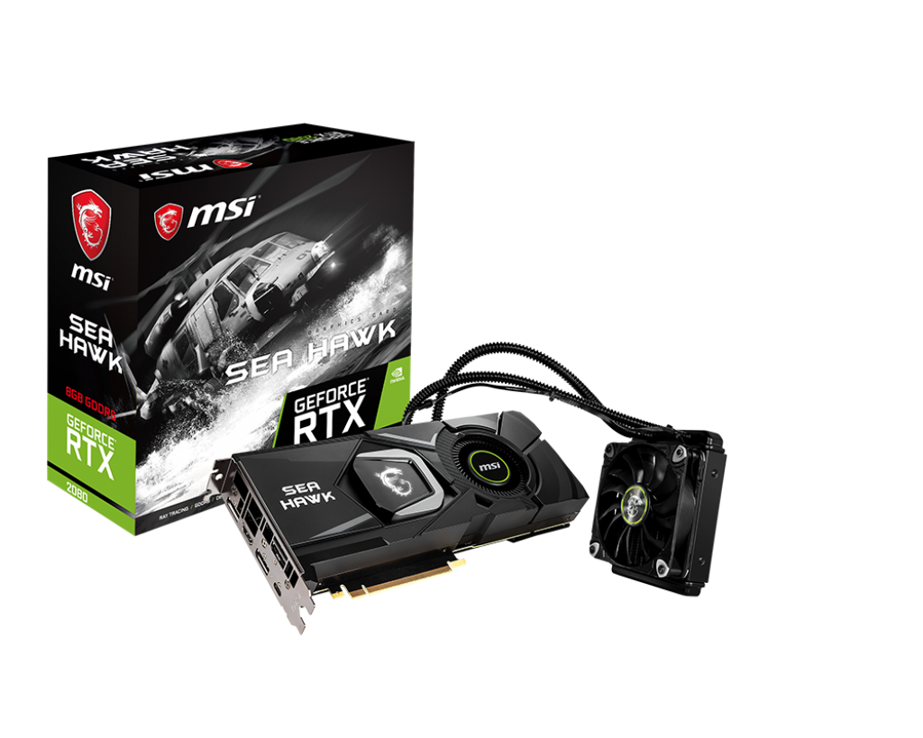 Media asset in full size related to 3dfxzone.it news item entitled as follows: MSI lancia le GeForce RTX 2080 Ti e RTX 2080 SEA HAWK EK X e SEA HAWK X | Image Name: news28771_MSI-GeForce-RTX-2080-SEA-HAWK-X_1.png