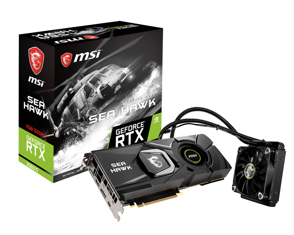 Immagine pubblicata in relazione al seguente contenuto: MSI lancia le GeForce RTX 2080 Ti e RTX 2080 SEA HAWK EK X e SEA HAWK X | Nome immagine: news28771_MSI-GeForce-RTX-2080-Ti-SEA-HAWK-X_1.png