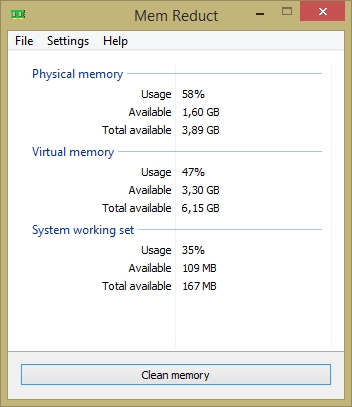 Immagine pubblicata in relazione al seguente contenuto: Mem Reduct 3.3.4 monitora in tempo reale e libera la memoria RAM e virtuale | Nome immagine: news28863_Mem-Reduct-Screenshot_1.jpg