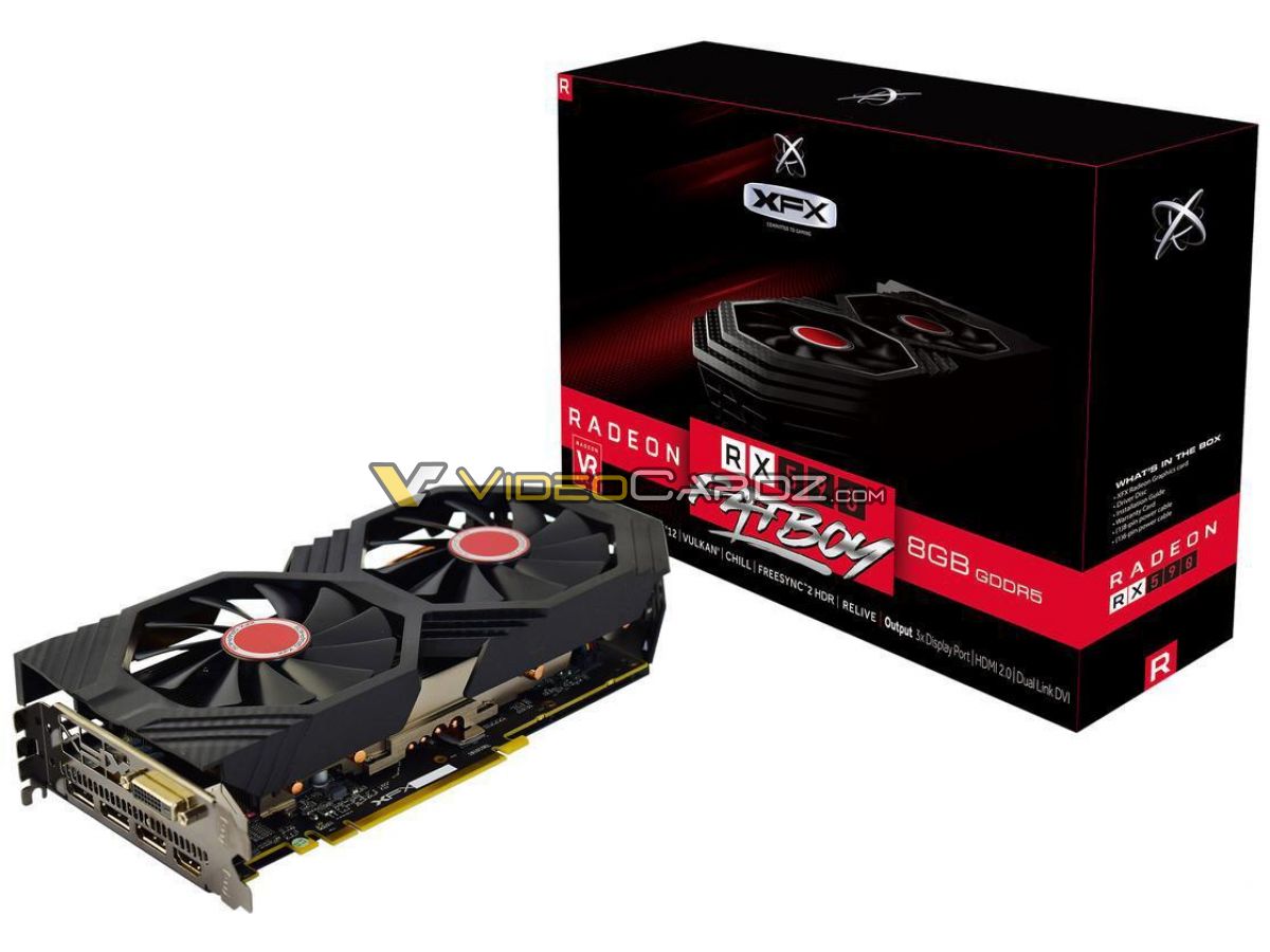 Media asset in full size related to 3dfxzone.it news item entitled as follows: Prime foto leaked e specifiche della video card Radeon RX 590 Fatboy di XFX | Image Name: news28948_AMD-Radeon-RX-590-Fatboy_3.jpg