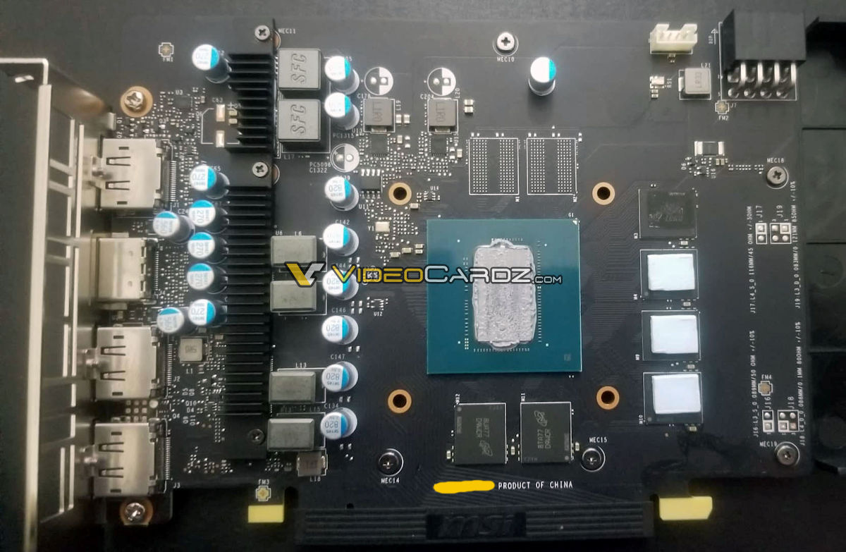 Immagine pubblicata in relazione al seguente contenuto: Foto leaked della video card GeForce GTX 1660 Ti Ventus XS di MSI | Nome immagine: news29252_MSI-GeForce-GTX-1660-Ti-Ventus-XS_2.jpg