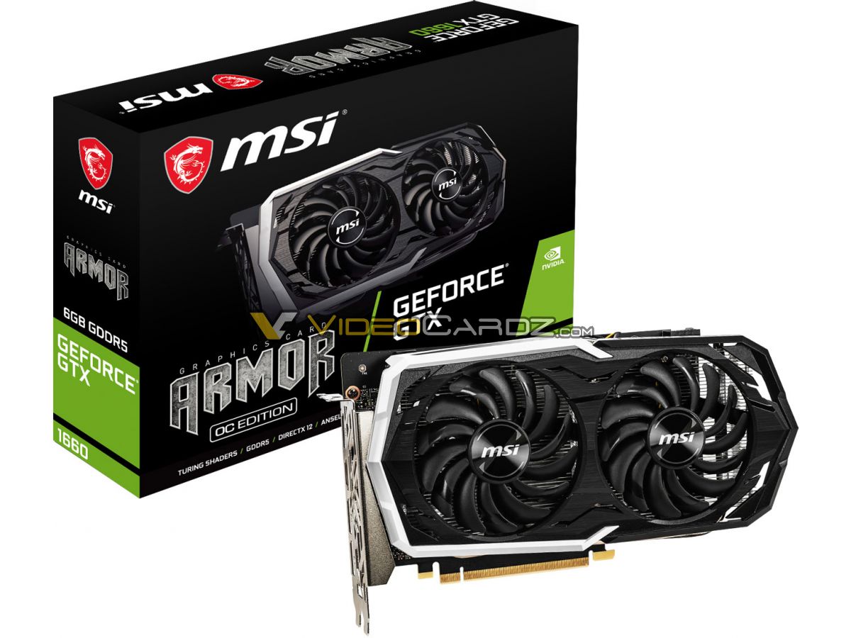 Media asset in full size related to 3dfxzone.it news item entitled as follows: Foto leaked delle card MSI GeForce GTX 1660 Gaming, ARMOR e VENTUS | Image Name: news29342_MSI-GeForce-GTX-1660_2.jpg