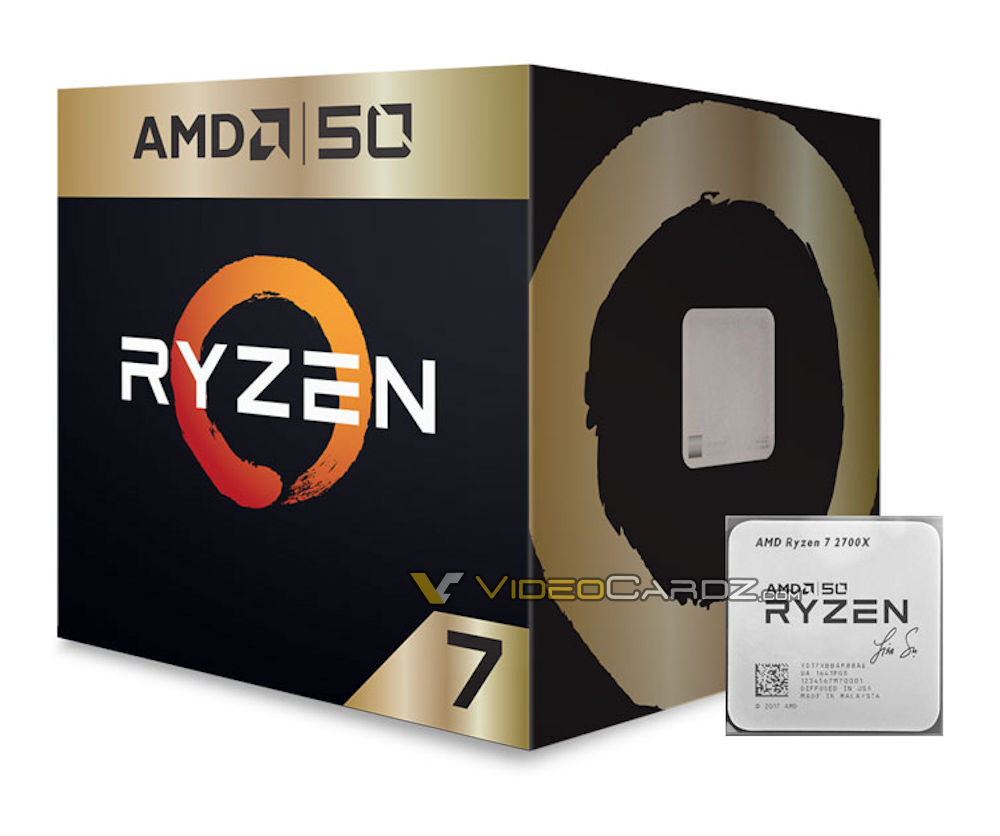 Media asset in full size related to 3dfxzone.it news item entitled as follows: Prime foto leaked della CPU AMD Ryzen 7 2700X 50th Anniversary Edition | Image Name: news29510_AMD-Ryzen-7-2700X-50th-Anniversary-Edition_1.jpg