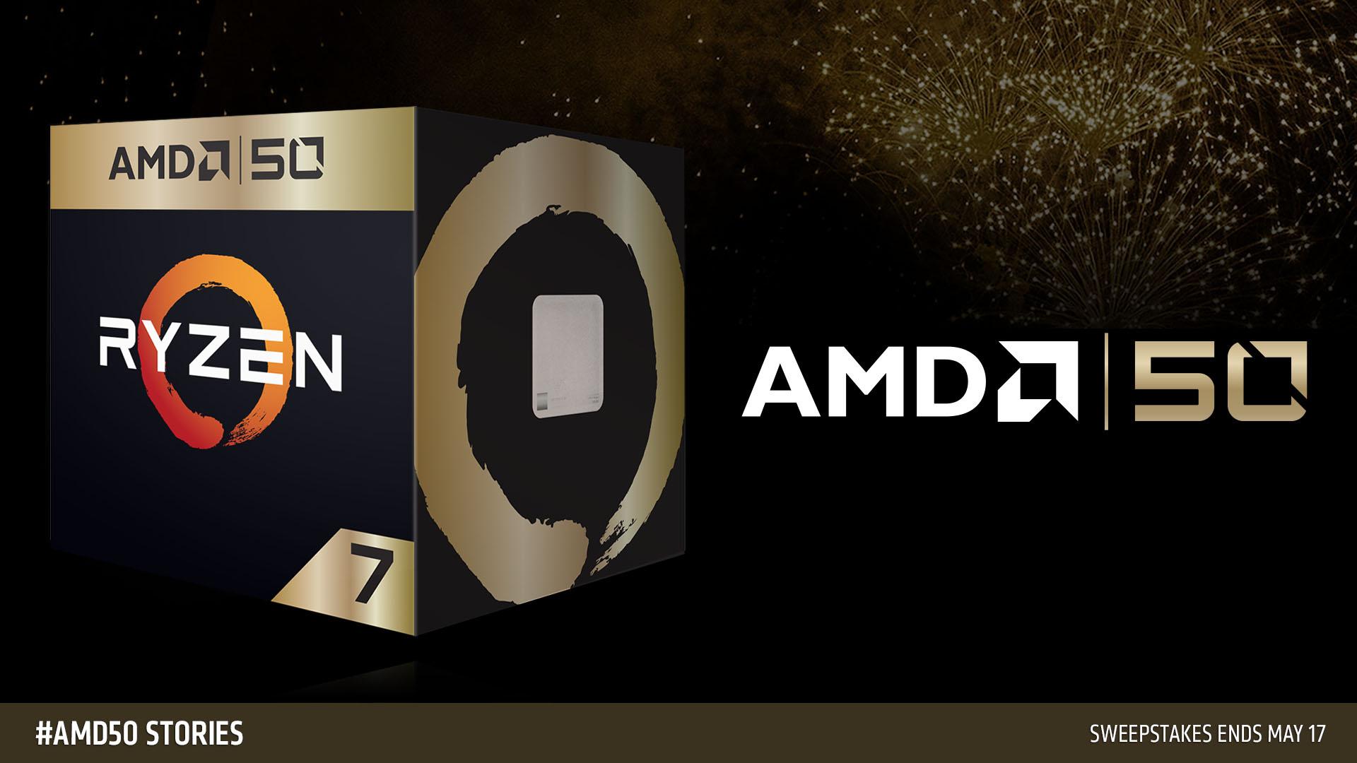 Immagine pubblicata in relazione al seguente contenuto: AMD lancia ufficialmente Ryzen 7 2700X Gold Edition e Radeon VII  Gold Edition | Nome immagine: news29532_AMD-50th-anniversary-launch-gold-edition_1.jpg