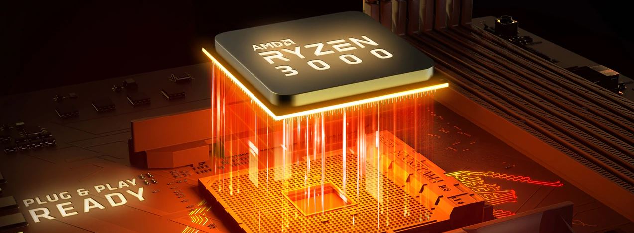 Media asset in full size related to 3dfxzone.it news item entitled as follows: AMD annuncia i processori Ryzen 3000 (fino a 12 core) e le GPU Radeon RX 5700 | Image Name: news29626_AMD-Computex-2019-Keynote_1.jpg