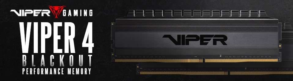 Immagine pubblicata in relazione al seguente contenuto: Patriot introduce cinque kit di memoria DDR4 Viper 4 Blackout per Ryzen 3000 | Nome immagine: news29770_Patriot-Viper-4-Blackout_1.jpg