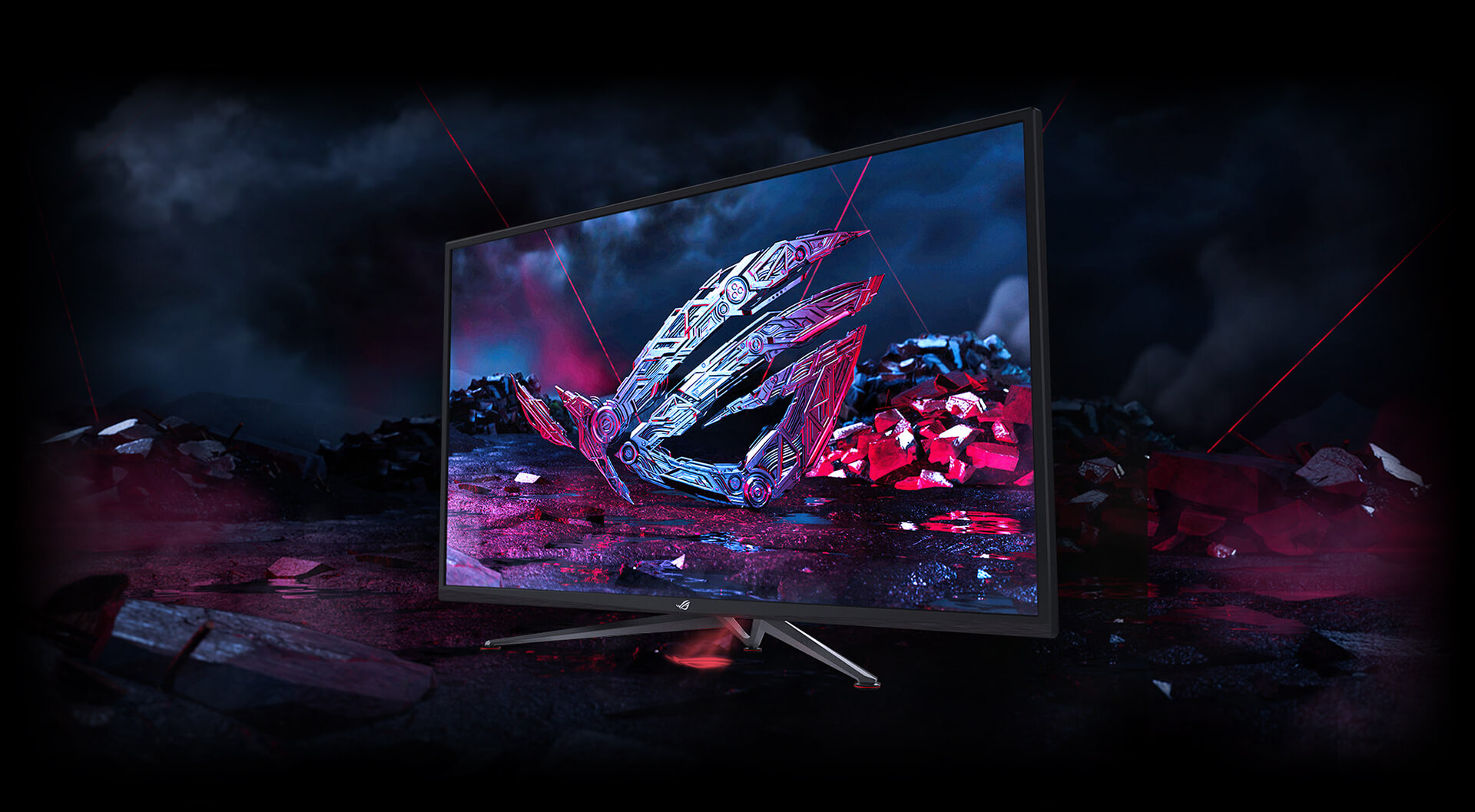Media asset in full size related to 3dfxzone.it news item entitled as follows: ASUS lancia il gaming monitor ROG Strix XG438Q - 4K UHD & FreeSync 2 HDR Ready | Image Name: news29852_ASUS-ROG-Strix-XG438Q_1.jpg
