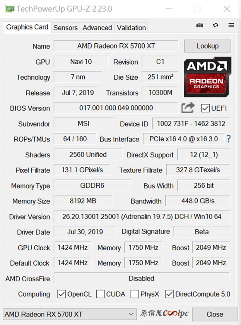 Media asset in full size related to 3dfxzone.it news item entitled as follows: Specifiche, foto e benchmark della video card Radeon RX 5700 XT EVOKE OC di MSI | Image Name: news29874_MSI-Radeon-RX-5700-XT-EVOKE-OC-Edition_5.jpg