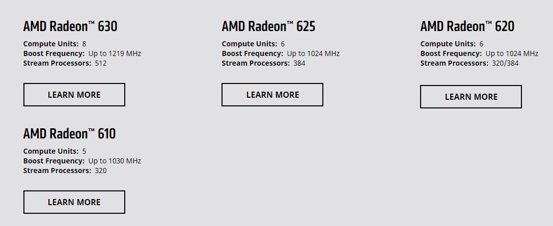Immagine pubblicata in relazione al seguente contenuto: AMD prepara il lancio delle GPU entry-level della linea Radeon 600 Series | Nome immagine: news29875_AMD-Radeon-600-Series_2.jpg