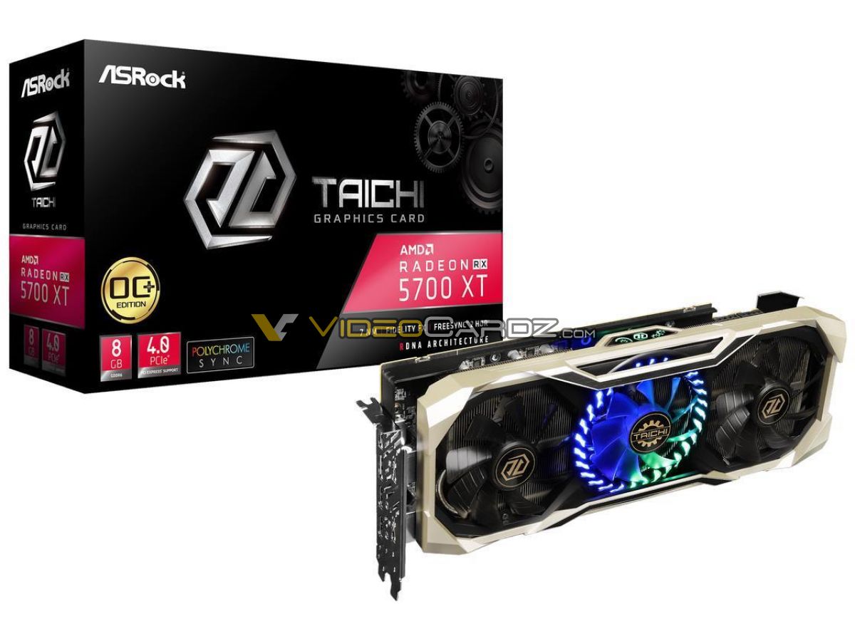 Immagine pubblicata in relazione al seguente contenuto: Foto della video card non reference ASRock Radeon RX 5700 XT Taichi OC+ | Nome immagine: news29944_Radeon-RX-5700-XT-Taichi-OC_4.jpg