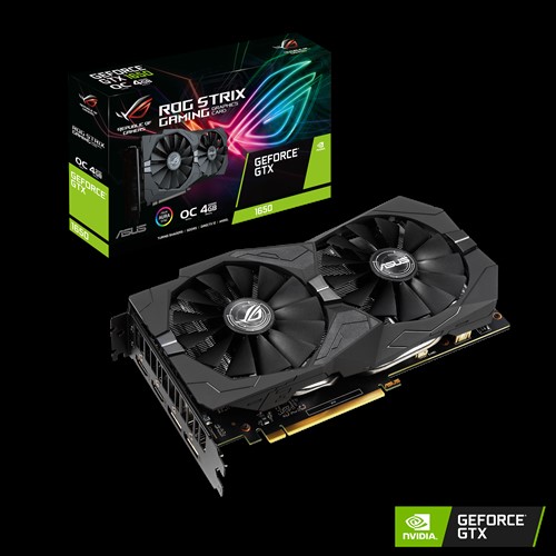 Immagine pubblicata in relazione al seguente contenuto: NVIDIA lancia a fine ottobre la GeForce GTX 1650 Ti, e poi la GTX 1660 SUPER | Nome immagine: news29999_ASUS-ROG-STRIX-GTX1650-O4G-GAMING_2.jpg