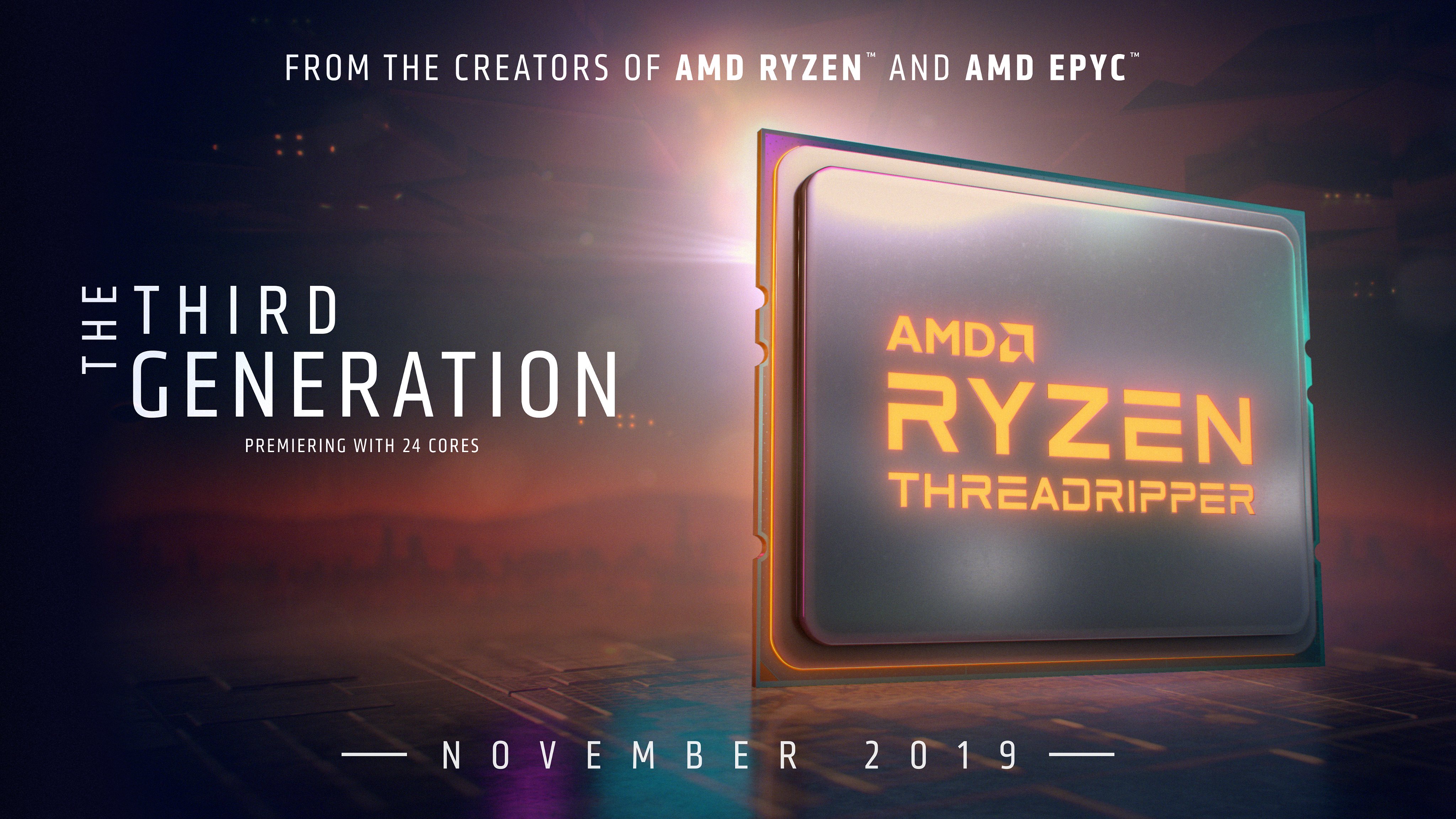 Media asset in full size related to 3dfxzone.it news item entitled as follows: AMD svela il periodo di lancio delle CPU Ryzen Threadripper di terza generazione | Image Name: news30005_AMD-Ryzen-Threadripper-third-generation_1.jpg