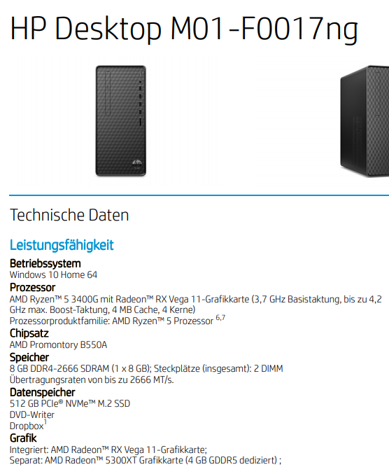 Media asset in full size related to 3dfxzone.it news item entitled as follows: AMD prepara il lancio della video card Radeon RX 5300XT per il mercato OEM | Image Name: news30011_AMD-Radeon-RX-5300XT-HP-OEM_1.png