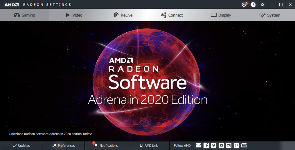 Risorsa grafica - foto, screenshot o immagine in genere - relativa ai contenuti pubblicati da amdzone.it | Nome immagine: news30245_AMD-Radeon-Software-Adrenalin-2020-Edition_1.png