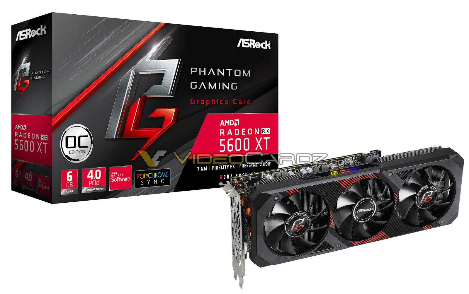 Immagine pubblicata in relazione al seguente contenuto: Foto leaked della video card ASRock Radeon RX 5600 XT Phantom Gaming D3 | Nome immagine: news30317_ASRock-Radeon-RX-5600-XT-Phantom-Gaming-D3_1.jpg