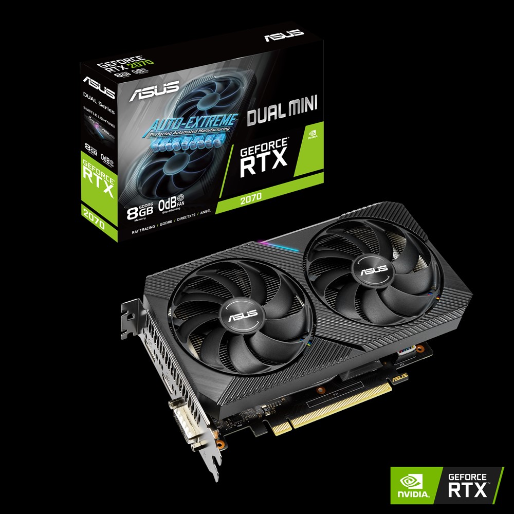 Media asset in full size related to 3dfxzone.it news item entitled as follows: ASUS introduce la video card Dual GeForce RTX 2070 MINI 8GB GDDR6 | Image Name: news30339_ASUS-Dual-GeForce-RTX-2070-MINI-8GB-GDDR6_3.jpg