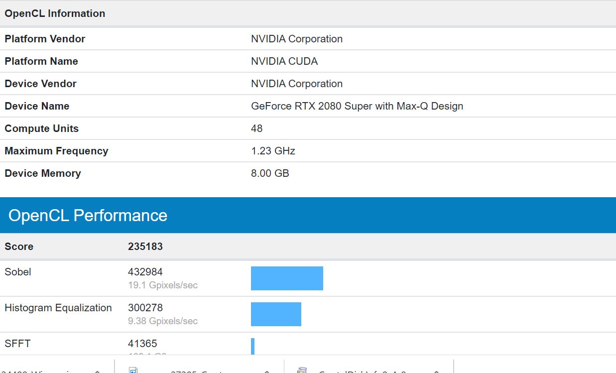Media asset in full size related to 3dfxzone.it news item entitled as follows: La GPU NVIDIA GeForce RTX 2080 SUPER per notebook di testata con GeekBench | Image Name: news30381_GeForce-RTX-2080-Super-Max-Q_1.jpg