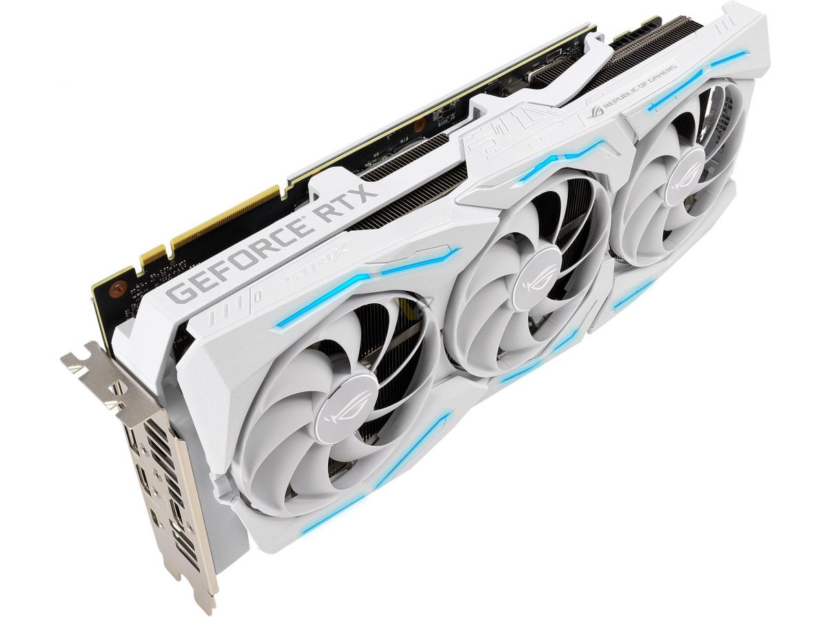 Media asset in full size related to 3dfxzone.it news item entitled as follows: ASUS realizza la top card GeForce RTX 2080 SUPER ROG STRIX OC White Edition | Image Name: news30425_ASUS-GeForce-RTX-2080-SUPER-ROG-STRIX-White_1.jpg