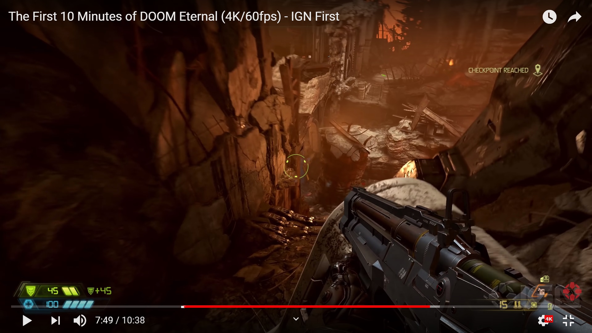 Media asset in full size related to 3dfxzone.it news item entitled as follows: Guarda i primi 10 minuti di DOOM Eternal in 4K con frame rate pari a 60fps | Image Name: news30434_Doom-Eternal-4K-60fps_3.jpg