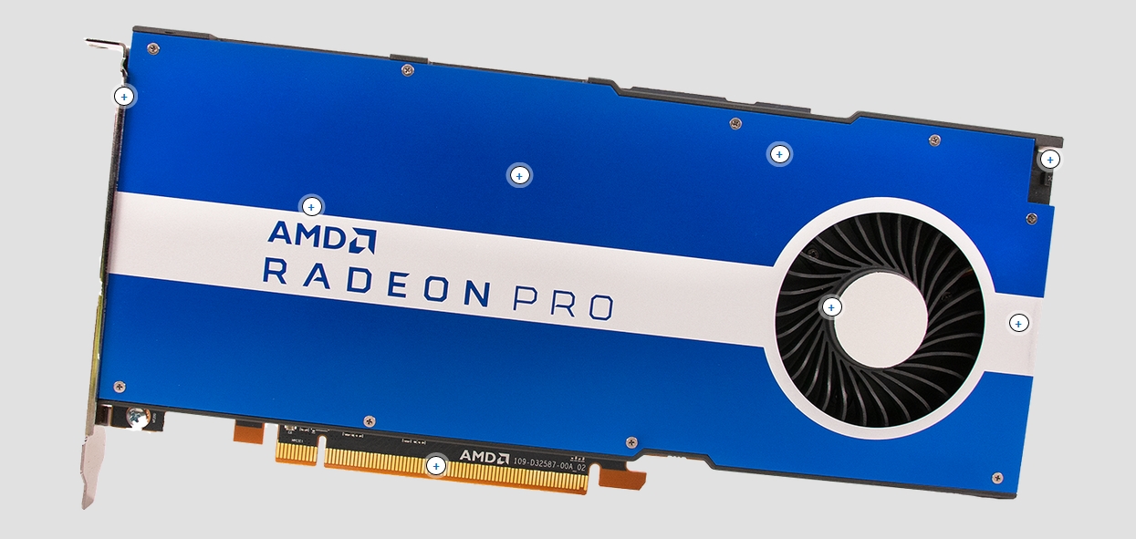 Immagine pubblicata in relazione al seguente contenuto: AMD annuncia la card Radeon Pro W5500 e la GPU Radeon Pro W5500M | Nome immagine: news30444_AMD-Radeon-Pro-W5500_1.jpg