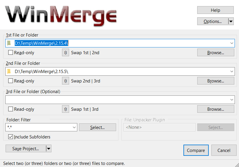 Immagine pubblicata in relazione al seguente contenuto: WinMerge 2.16.6 confronta e rileva le differenze tra i file di testo | Nome immagine: news30482_WinMerge-Screenshot_1.png