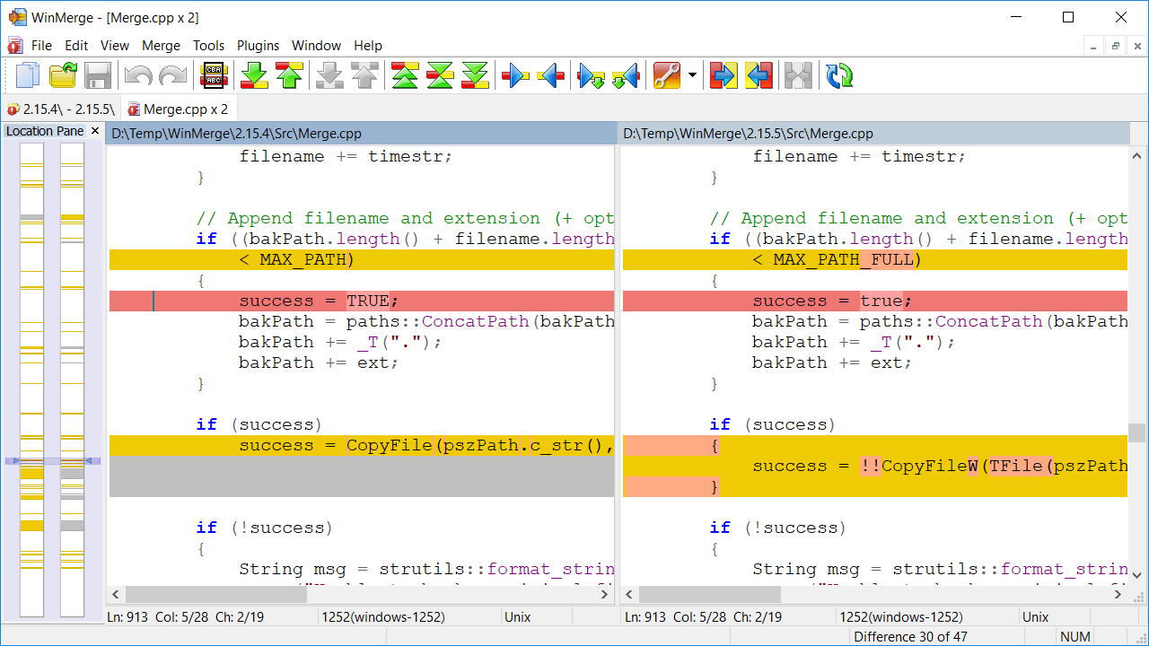 Immagine pubblicata in relazione al seguente contenuto: WinMerge 2.16.6 confronta e rileva le differenze tra i file di testo | Nome immagine: news30482_WinMerge-Screenshot_2.png