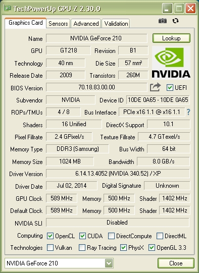 Immagine pubblicata in relazione al seguente contenuto: GPU-Z 2.30.0 supporta AMD Radeon RX 590 GME e NVIDIA GTS 450 Rev 2 | Nome immagine: news30536_GPU-Z-Screenshot_1.jpg