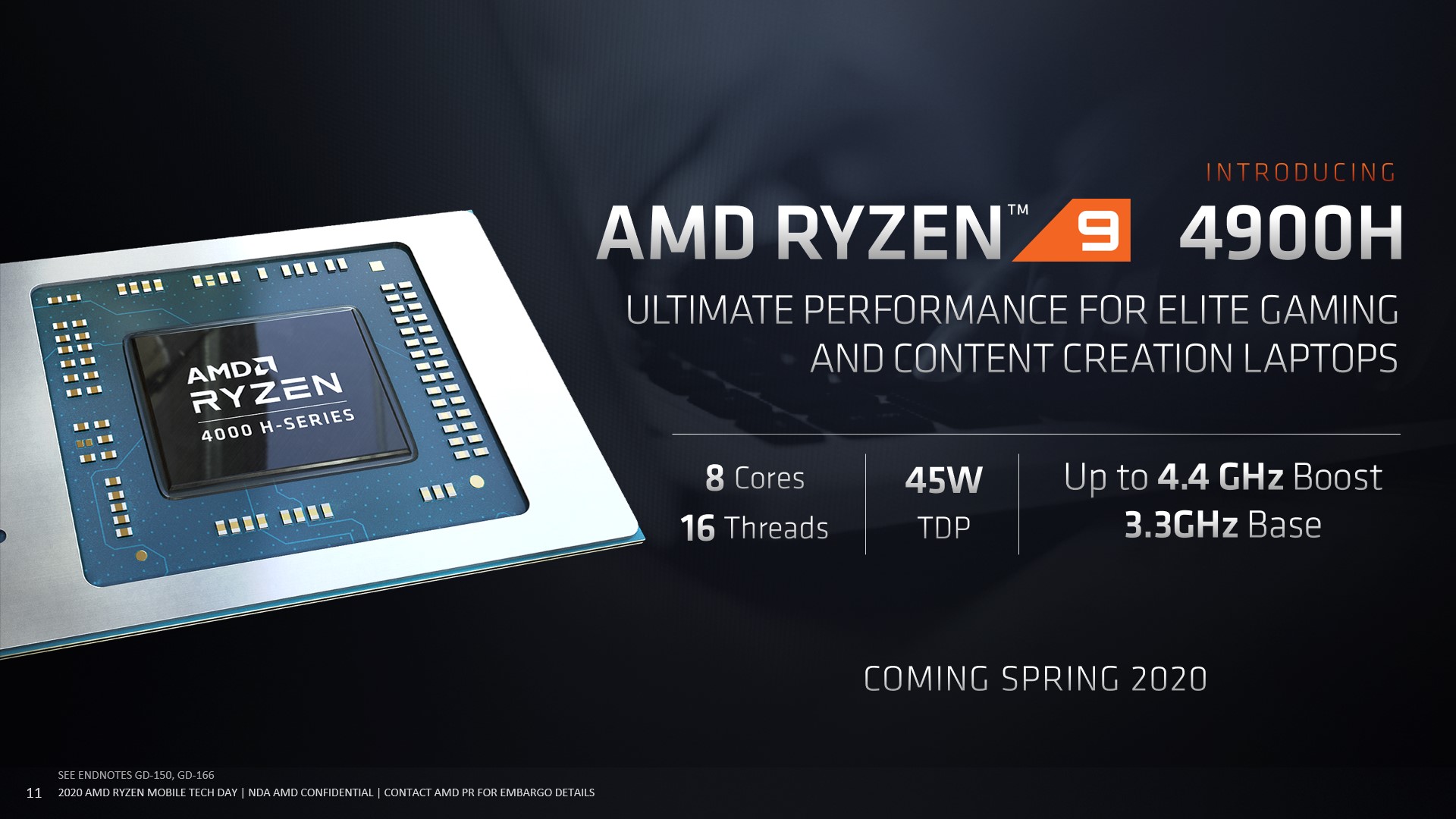 Media asset in full size related to 3dfxzone.it news item entitled as follows: AMD annuncia la APU flag-ship Ryzen 9 4900H per sistemi gaming al top | Image Name: news30547_AMD-Ryzen-9-4000-H-Series_2.jpg