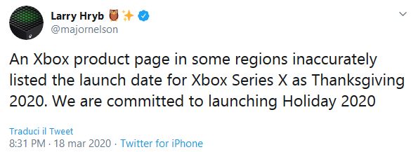 Risorsa grafica - foto, screenshot o immagine in genere - relativa ai contenuti pubblicati da amdzone.it | Nome immagine: news30556_Xbox-Series-X-Launch-Period_3.jpg