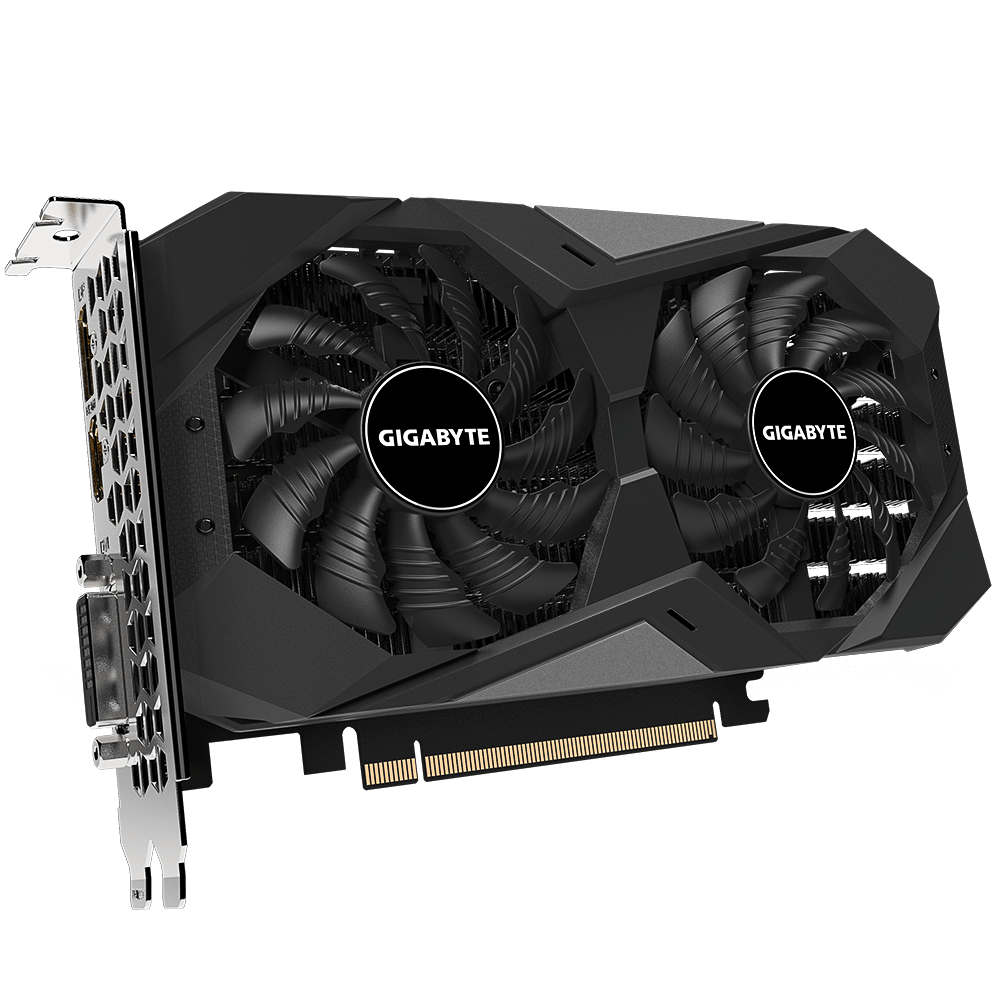 Immagine pubblicata in relazione al seguente contenuto: GIGABYTE lancia due GeForce GTX 1650 factory-overclocked con memoria GDDR6 | Nome immagine: news30601_GeForce-GTX-1650-GDDR6_1.png