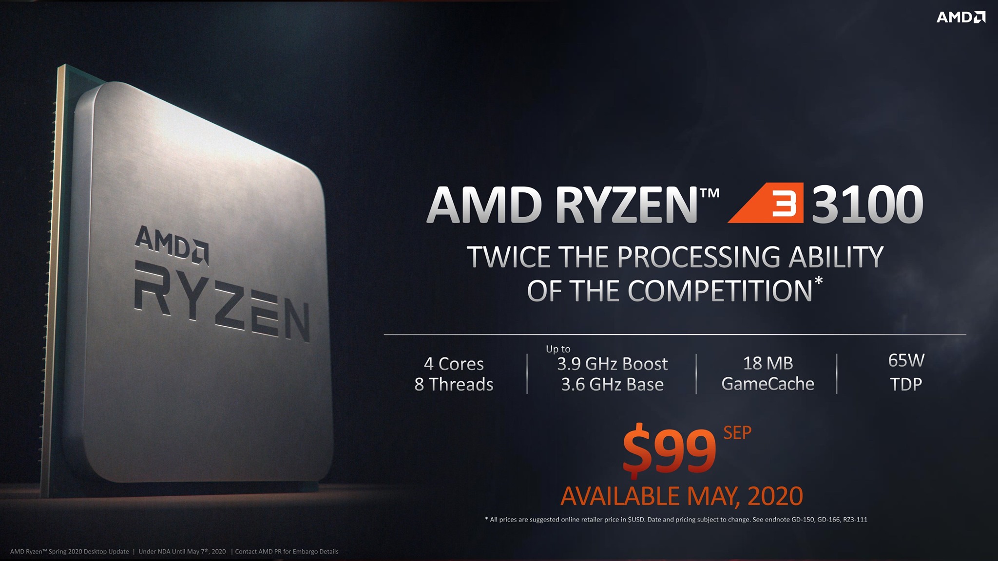 Immagine pubblicata in relazione al seguente contenuto: Overclock: il processore Ryzen 3 3100 spinto fino a 5923.62MHz con azoto liquido | Nome immagine: news30731_Ryzen-3-3100_1.jpg