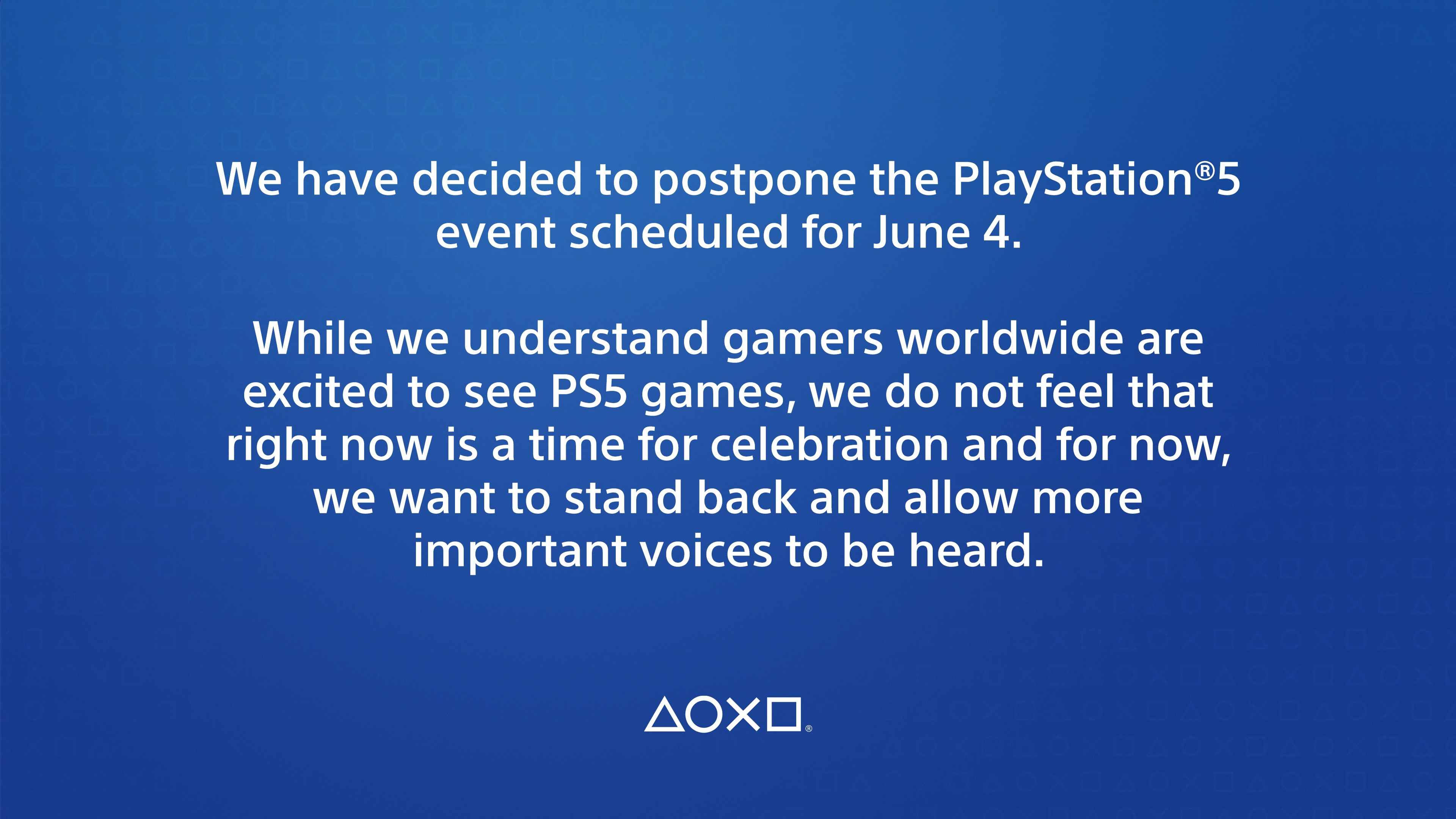 Immagine pubblicata in relazione al seguente contenuto: Sony rimanda l'evento di lancio della PlayStation 5 pianificato per il 4 giugno | Nome immagine: news30803_Sony-PlayStation-5-Lancio-Rimandato_1.jpg