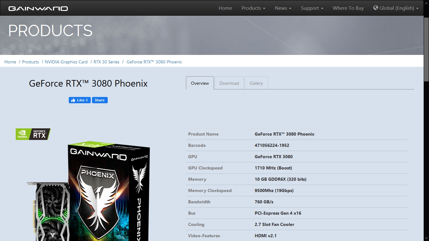 Media asset in full size related to 3dfxzone.it news item entitled as follows: Gainward annuncia per errore le GeForce RTX 3090 e GeForce RTX 3080 Phoenix | Image Name: news31073_Gainward-GeForce-RTX-30_2.jpg