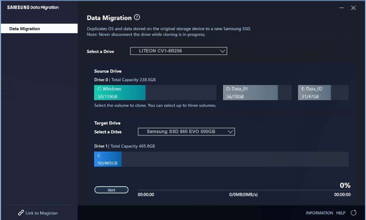 Immagine pubblicata in relazione al seguente contenuto: Samsung Data Migration 4.0 sposta Sistema Operativo e dati su un nuovo SSD | Nome immagine: news31081_Samsung-SSD-Data-Migration-Screenshot_1.jpg